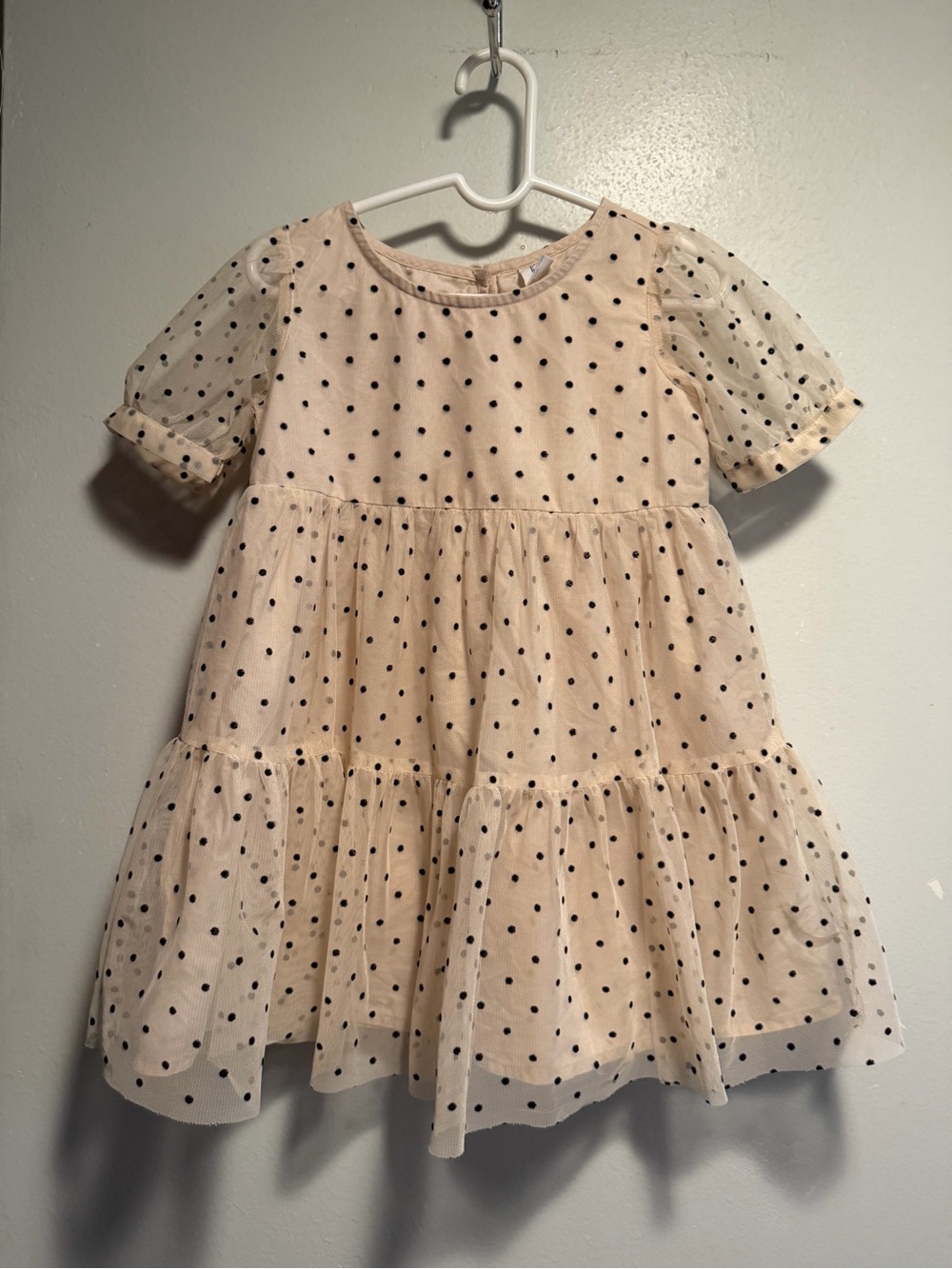 GAP Cream Dress with Black Polka Dots